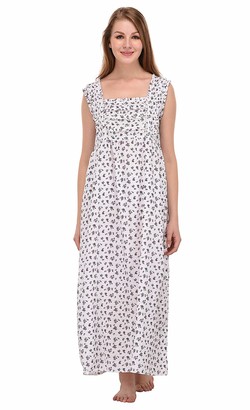 Cotton Lane Wrinkle-Resistant Printed Dress