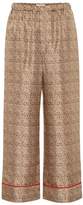 Thumbnail for your product : Fendi Printed silk-twill wide-leg pants