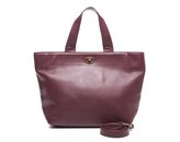 Thumbnail for your product : Chanel Pre-Owned Burgundy Lambskin Cerf Tote Bag