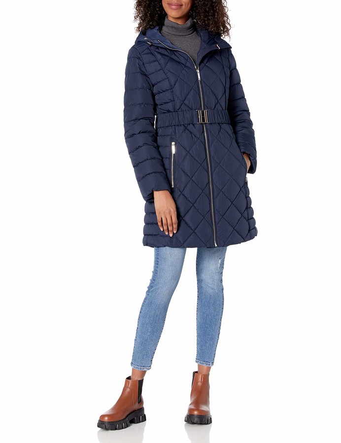 Tommy Hilfiger Womens Long Quilted Packable Jaclet 