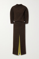 Thumbnail for your product : Proenza Schouler Cutout Brushed-twill Maxi Dress - Brown
