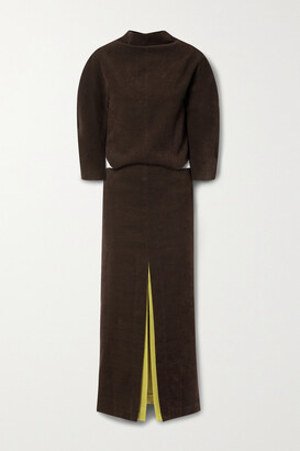Proenza Schouler Cutout Brushed-twill Maxi Dress - Brown