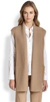 Thumbnail for your product : Lafayette 148 New York Wool Contrast-Pocket Vest