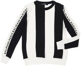 Thumbnail for your product : Balmain Striped Wool & Silk Knit Sweater