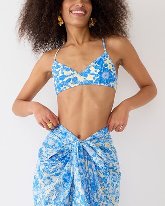 J.Crew Draped sarong in blue floral