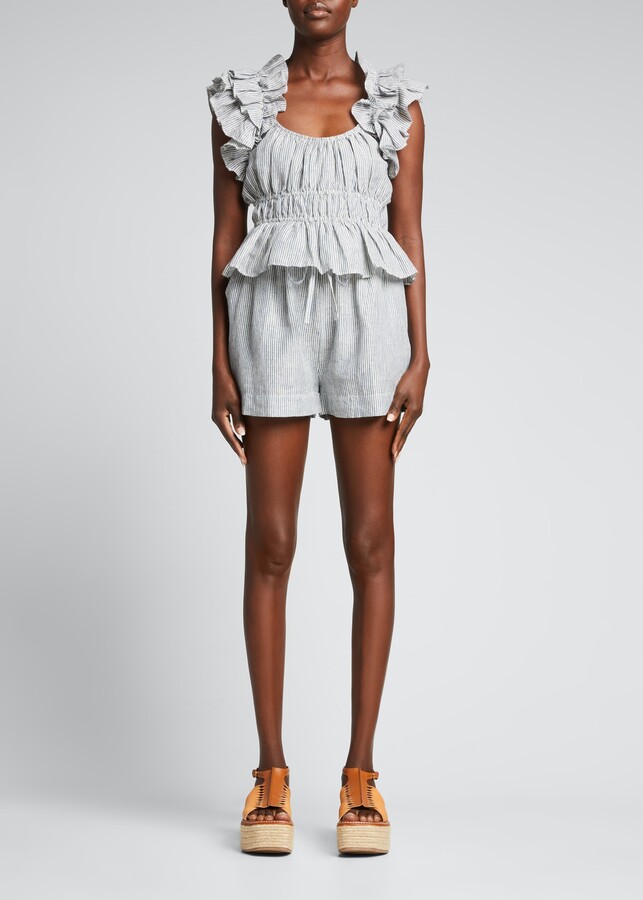 Ulla Johnson Asa SelfTie WideLeg Shorts ShopStyle