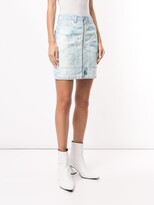 Thumbnail for your product : Off-White Bleached-Effect Denim Skirt