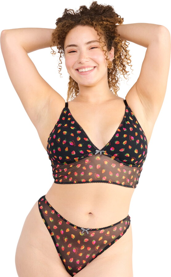 Parade Mesh Longline Bralette Set, Sizes XS to 3XL