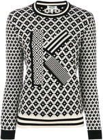 Kenzo - K geometric intarsia jumper - women - coton/Laine - L