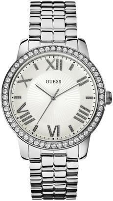 GUESS Allure Crystal Set Silver Tone Ladies Watch