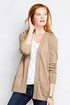 Thumbnail for your product : Lands' End Women's Cotton Open V-neck Cardigan Sweater