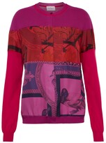 Thumbnail for your product : Ferragamo Printed silk and wool cardigan