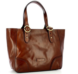 The Bridge Brown Leather Shopping Bag