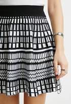 Thumbnail for your product : Forever 21 Contemporary Abstract Windowpane-Patterned Skirt