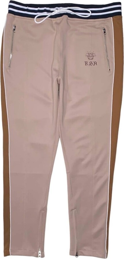 Reason Men's Striped Track Pant In Brown
