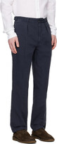 Thumbnail for your product : Drakes Navy Pleated Trousers