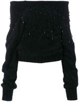 Thumbnail for your product : Alberta Ferretti funnel neck crystal sweater