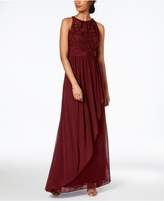 Thumbnail for your product : Adrianna Papell Lace Illusion Halter Gown
