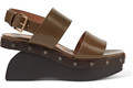 Marni Studded leather wedge sandals