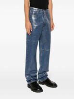 Thumbnail for your product : MM6 MAISON MARGIELA Coated Tapered Straight-Leg Jeans