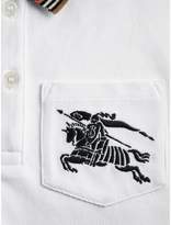 Thumbnail for your product : Burberry Childrens Icon Stripe Detail Cotton Polo Shirt