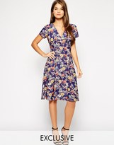 Thumbnail for your product : Love Midi Skater Dress in Delicate Floral Print