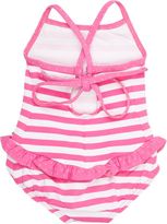 Thumbnail for your product : Florence Eiseman Stripe & Ruffle Swimsuit-Pink