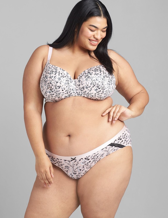 Plus size women's invisible backsmoother lightly lined balconette bra Clearance