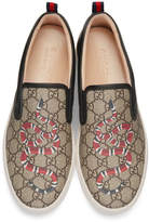 Thumbnail for your product : Gucci Black Snake Dublin Slip-On Sneakers