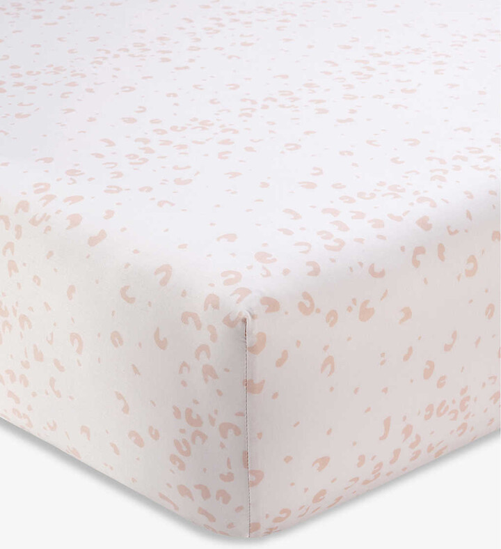 Kenzo KCheetah leopard-print organic-cotton single fitted bed sheet 90cm x  200cm - ShopStyle