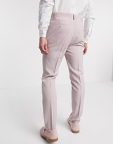 Thumbnail for your product : ASOS DESIGN wedding skinny suit pants in crosshatch in rose pink
