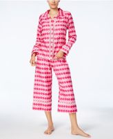 Thumbnail for your product : Kate Spade Printed Sateen Top & Cropped Pants Pajama Set