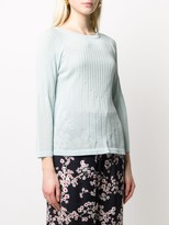 Thumbnail for your product : Antonio Marras Ribbed 3/4 Sleeves Pullover