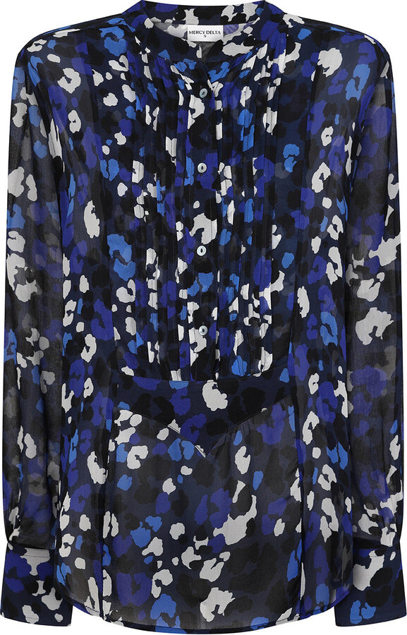 Mercy Delta Blue Rufford Blouse Pina Colada Midnight