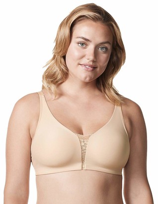 Olga Women's Plus Size Easy Does It (TM) Wire Free 2-ply Bra with Lace Center