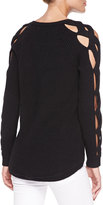 Thumbnail for your product : Milly V-Neck Pullover W/ Peek-A-Boo Sleeves