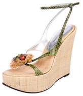 Thumbnail for your product : Dolce & Gabbana Snakeskin Platform Wedges