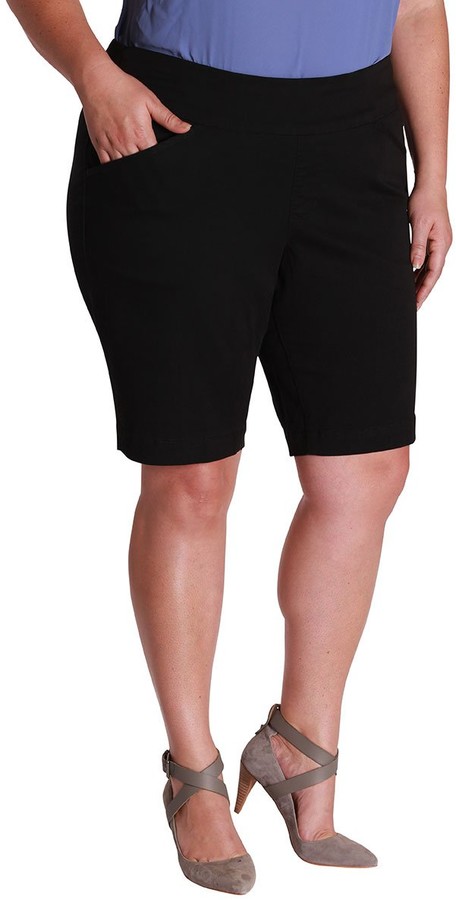women's plus size pull on shorts