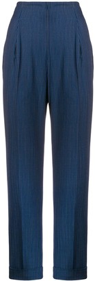 Romeo Gigli Pre Owned 1990's Pinstriped High Rise Trousers