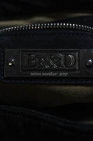 Thumbnail for your product : Be & D Black Suede Whip Stitch Front Flap Single Strap Shoulder Handbag
