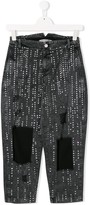 Thumbnail for your product : Philosophy Di Lorenzo Serafini Kids Stud Detail Cropped Jeans