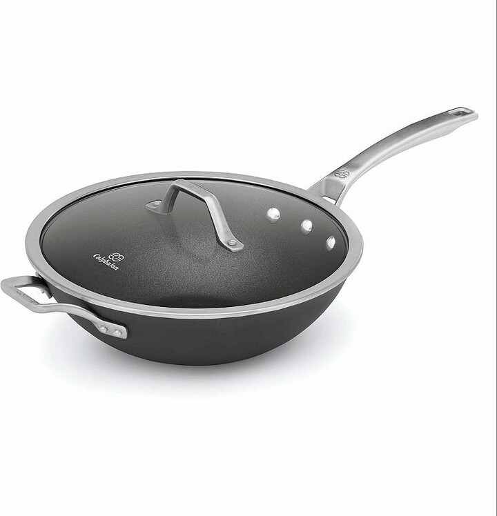 Calphalon Signature Nonstick 12-in. Flat-Bottom Wok