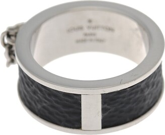 LV Padlock Bracelet - Luxury Monogram Eclipse Canvas Silver