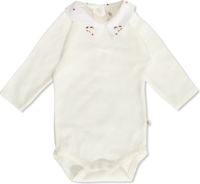 Bonpoint Juillet Equestrian Embroidered Bodysuit