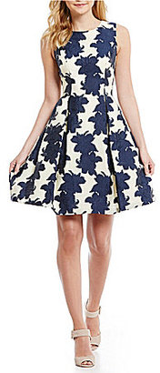 Vince Camuto Outline Floral Fit-and-Flare