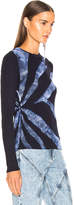 Thumbnail for your product : Proenza Schouler Tie Dye Rib Long Sleeve Top in Dark Indigo & White | FWRD