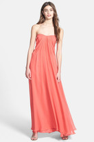 Thumbnail for your product : Jill Stuart Pleat Strapless Chiffon Gown