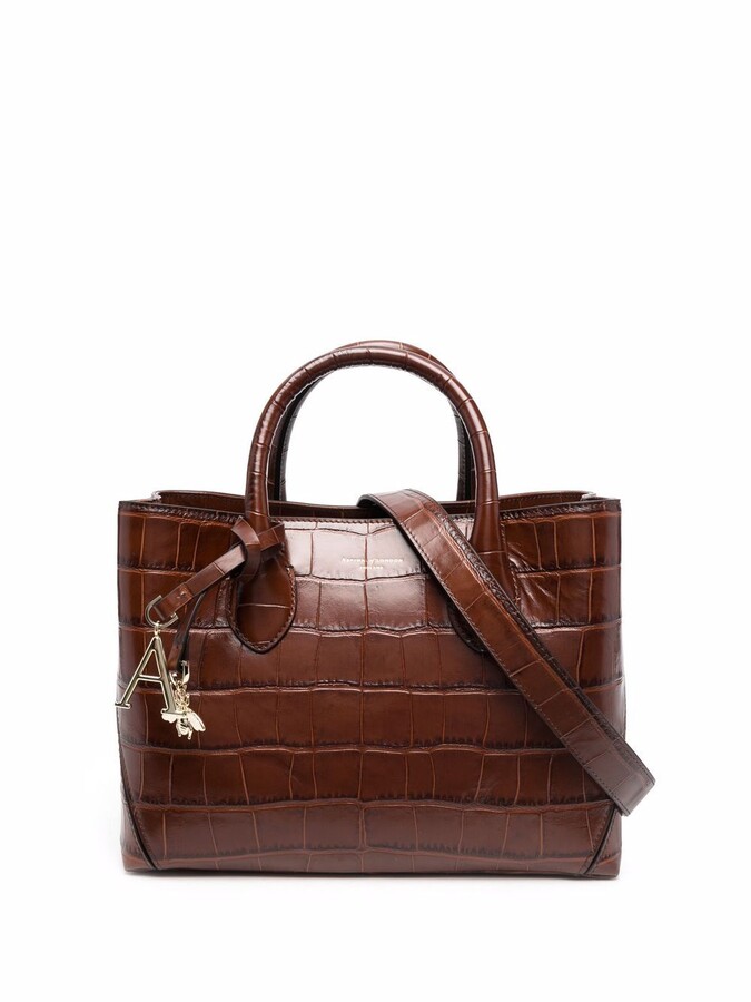 brown croc bolsauette bolsa