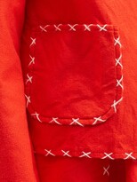 Thumbnail for your product : COMME DES GARÇONS GIRL Cross-stitched Felt Jacket - Red