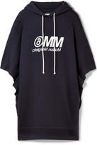 Thumbnail for your product : MM6 MAISON MARGIELA Oversized Hooded Printed Cotton-terry Mini Dress